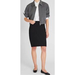 Club Monaco Solid Black Tailored Pencil Skirt